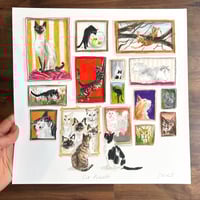 Cat Portraits - 30x30cm Giclee Print