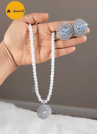 Image 4 of Tisha_American Diamond Pearl Set