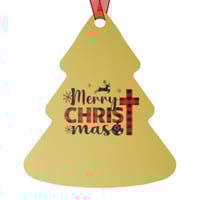 Image 1 of Double-sided ceramic ornaments (MERRY CHRIST-mas)