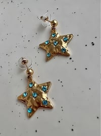 Image 1 of STAR GEM STUDS ~ BLUE GEM 