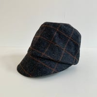 Image 3 of Fitzroy wool cap black check