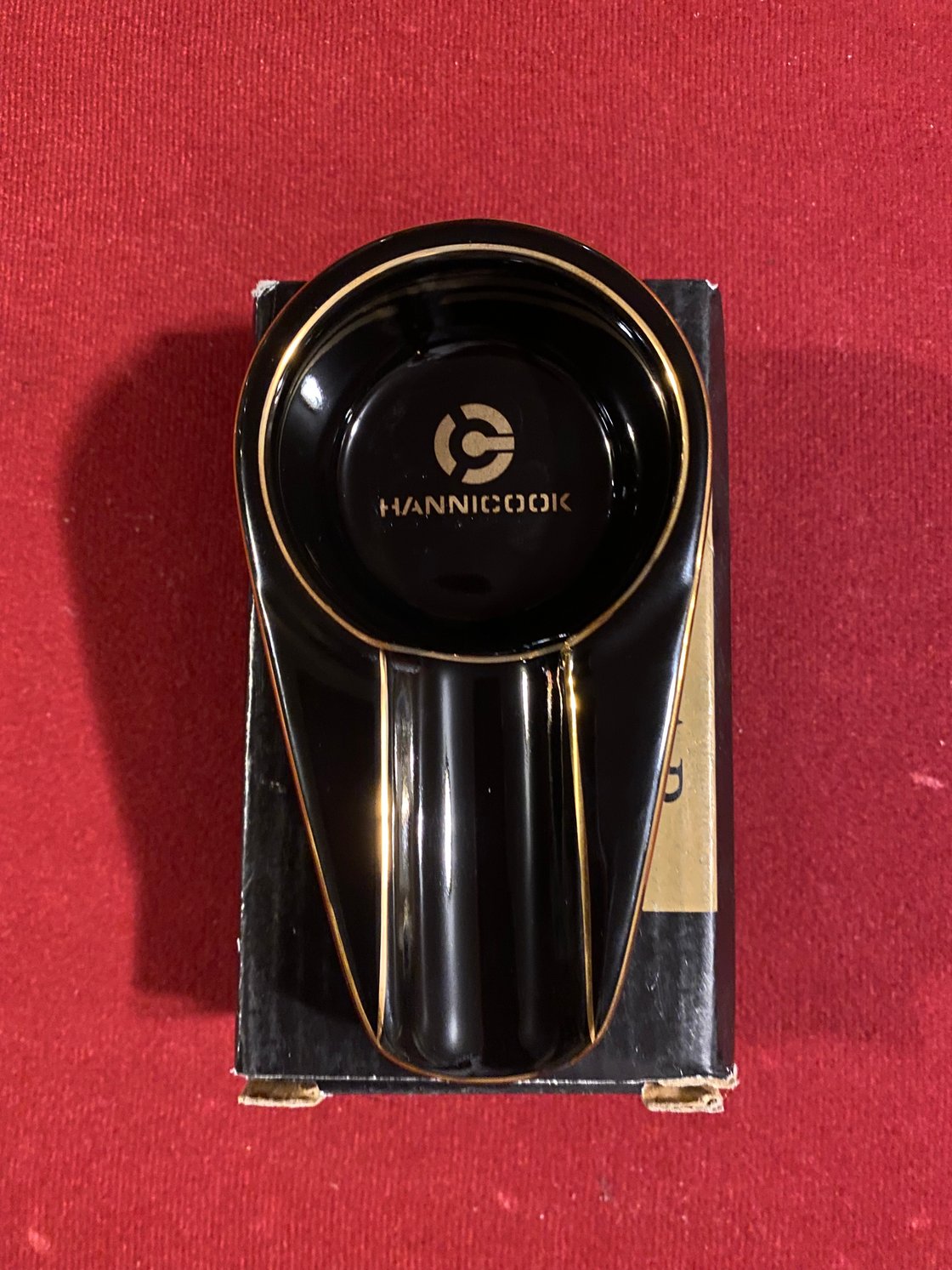 Image of Ceramic Cigar Ashtray Single Cigarate Travel Ash Holder Round Ash Slot Portable