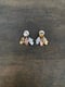 Image of Mixed Metal Oregon White Oak Leaf Zircon Jacket Earrings