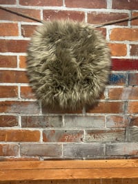 Image 2 of Sheepskin TAUPE Wool Leather Shearling Pieces in Roundish Natural Shapes