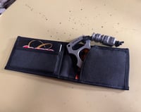 Image 2 of Proto- Front Pocket Pop Wallet: Blk Canvas/Org Flannel