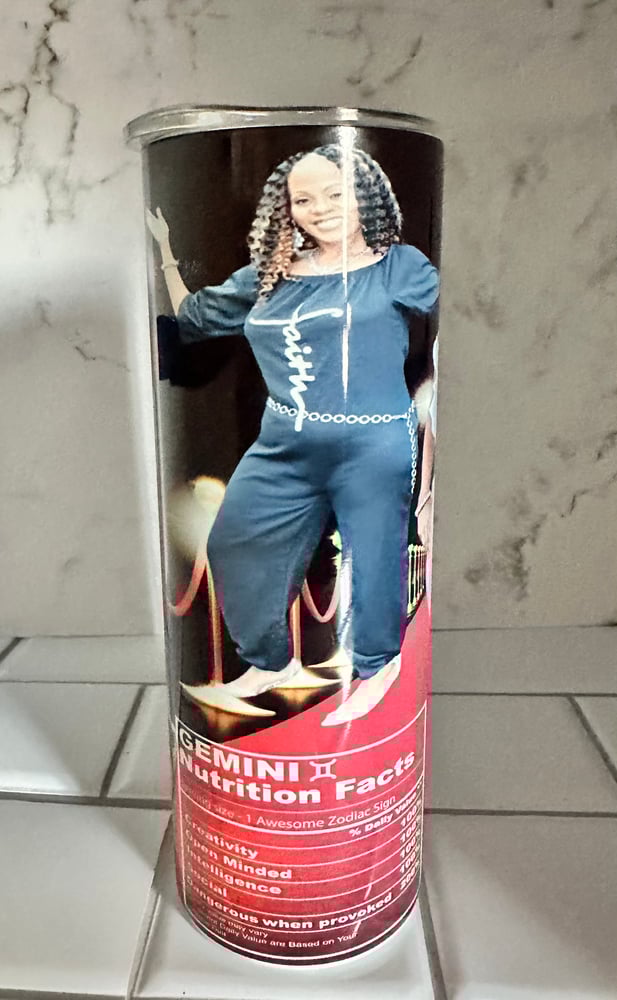 Image of Custom Tumblers /After placing order email up 6 pictures  and background color.