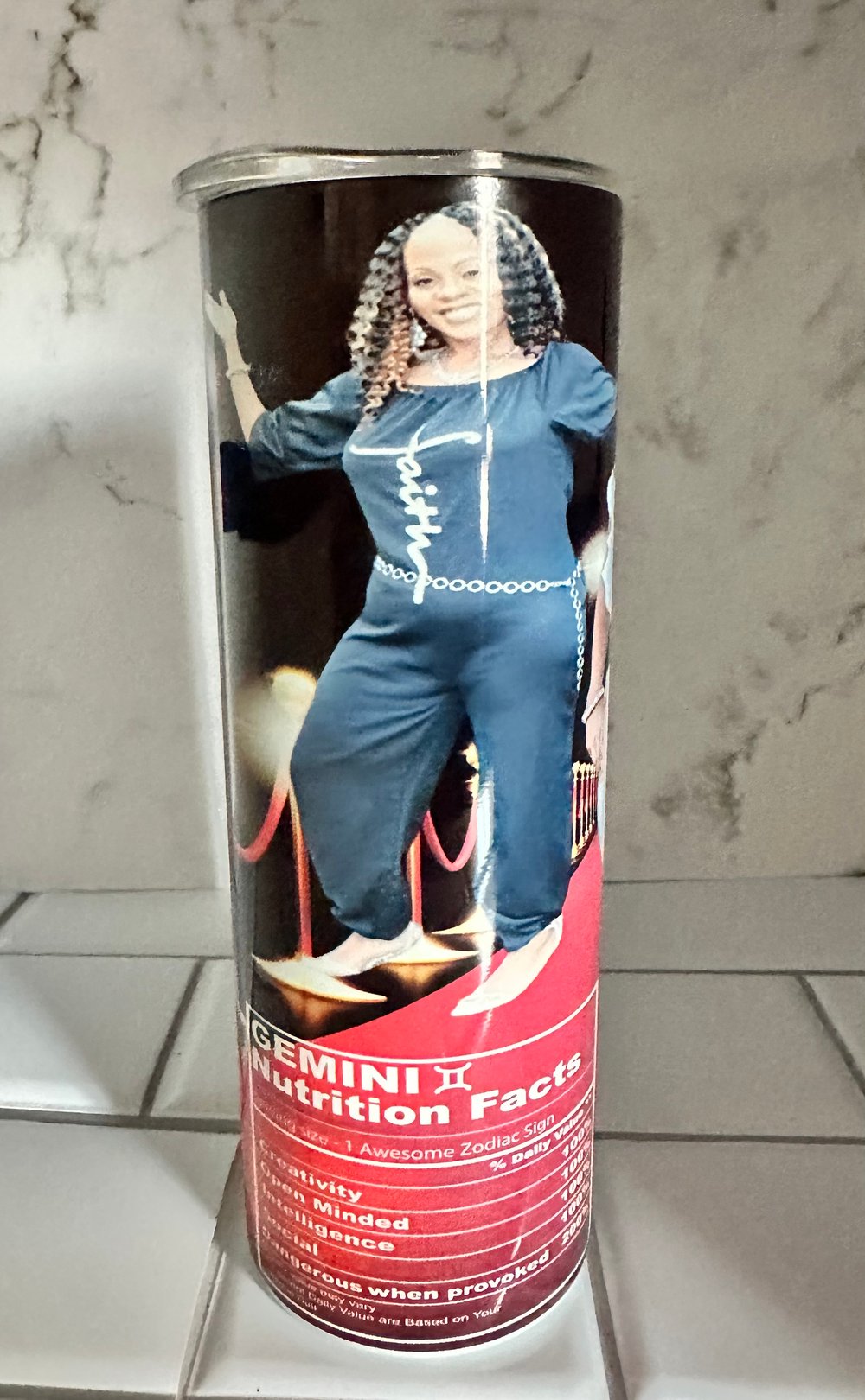 Image of Custom Tumblers /After placing order email up 6 pictures  and background color.