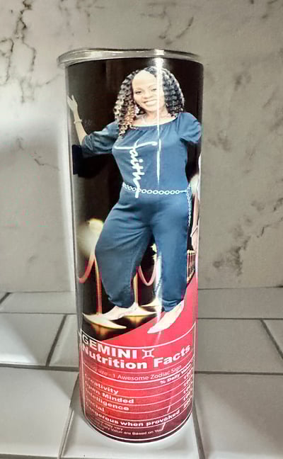 Image of Custom Tumblers /After placing order email up 6 pictures  and background color.