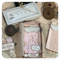 Image 7 of Replica DMC French Thread box full of vintage lace samples