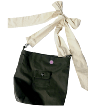 Image 1 of zuberi studios x DTHB utility tote- moss & cream 