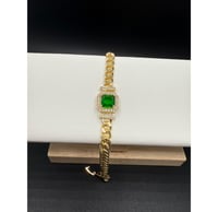 Image 1 of Green Stone Bracelet