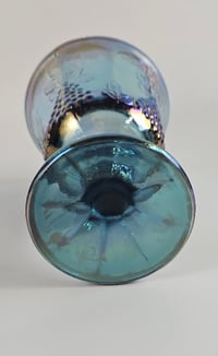 Image 5 of Indiana Glass Carnival Iridescent Blue Goblet