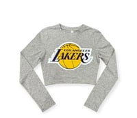 Lakers Crop Baby Tee Long Sleeve 