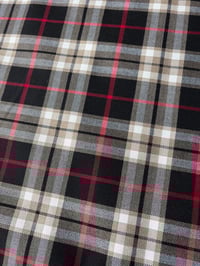 Cream Black and Red Tartan