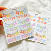 Image 2 of Pastel rainbow flag banner stickers