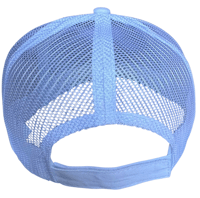 Image 3 of Heavenly Made Apparel Faith Over Fear Mesh Hat - Blue & White Adjustable 