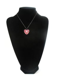 Image 4 of Pink Rocks Black Heart Pendant