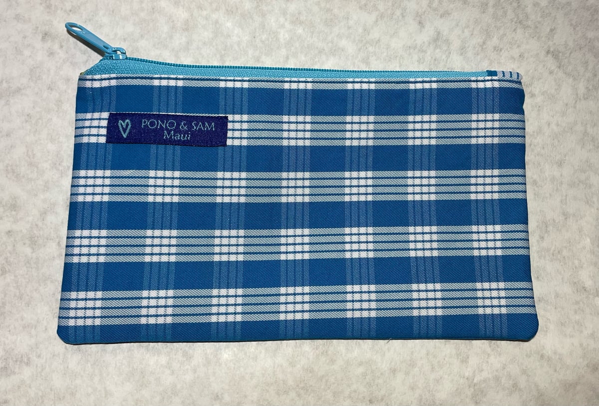 Image of Turquoise zipper pouch