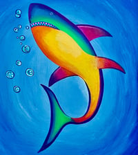 Image 2 of Ace’s Rainbow Shark print