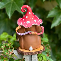 Image 4 of Stella the Mushroom Lop Bunny (Original Large Clay Sculpture)