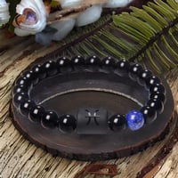 Image 1 of Men Zodiac Beaded Bracelet