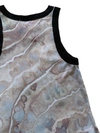 Image 8 of L Ladies Fitted Knit Contrast Tank in Muted Stone Geode Ice Dye