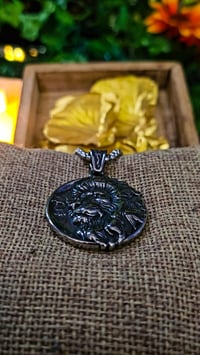 Image 5 of 👑The Armored Kingdom Lion of the Iron Pride Necklace-Stainless Steel-Detailed Lion Head Design