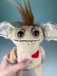 Image 2 of Happy Weighted Toothy Monster w/ Tail - Tan