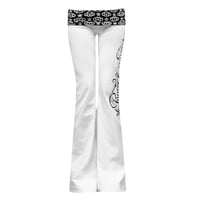 Image 1 of white starkissed foldover leggings *black*