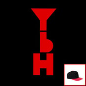 Image of Black "YbH" Snapback w/ Red Brim