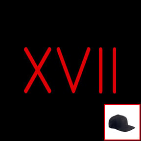 Image of Black "XVII" Snapback