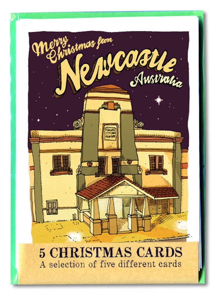 five pack of Newcastle Christmas Cards | Newcastle Productions