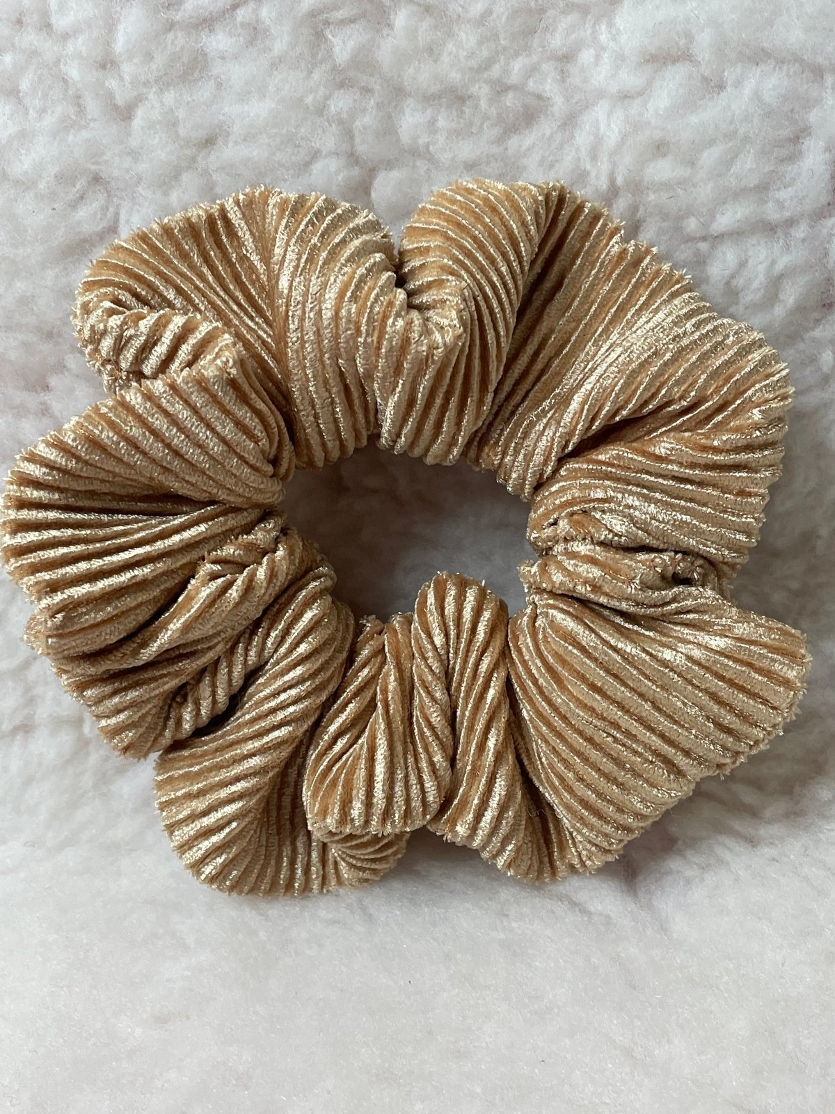 Image of Nude Large Scrunchies for Her Hair Elastic Hair Ties Women Fashion Hamdmade elastics