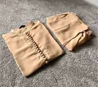 Image 1 of Mid season solids- nude beige georgette