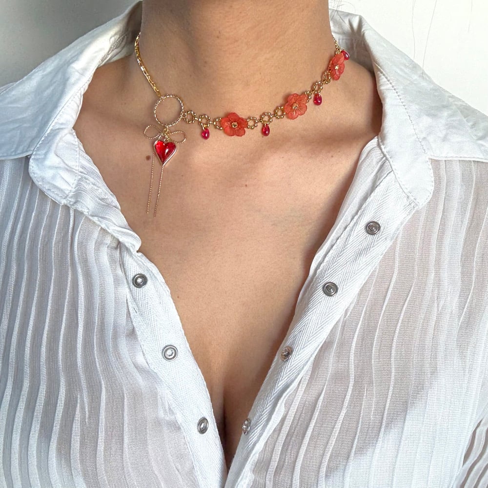 Image of Love Ribbon Necklace