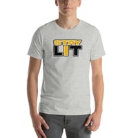 Image 3 of STAY LIT GOLD/BLACK Short-Sleeve Unisex T-Shirt