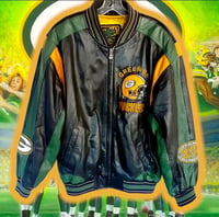 Image 3 of 💎  ViNTaGe 💎 GReeN BaY 🧀 PaCKeRs 🏈 SuPeR BoWL 31 🏆 G-III LeaTHeR BoMBeR 💣 🧥