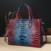 Image 2 of 3pcs Set Crocodile Print Tote Bag - Large Capacity, Women'S Fashion Handbag, Shoulder Bag And Purse