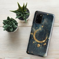 Image 12 of Blue and Gold Celestial Moons Design Tough Case for Samsung®