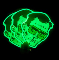 Image 2 of Herbert West 3” Glow in the Dark Holo Stickers