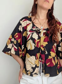Image 3 of CAMICETTA FLORAL BURGUNDY