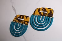 Image 1 of Celeste (Mustard/Brown/Peacock Blue)