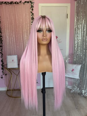 Image of baby pink straight wig (ready to ship)