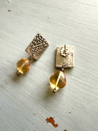 Image 4 of citrine and sterling silver post earrings