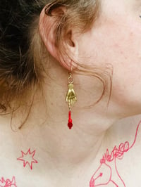 Image 1 of Red Handed Earrings