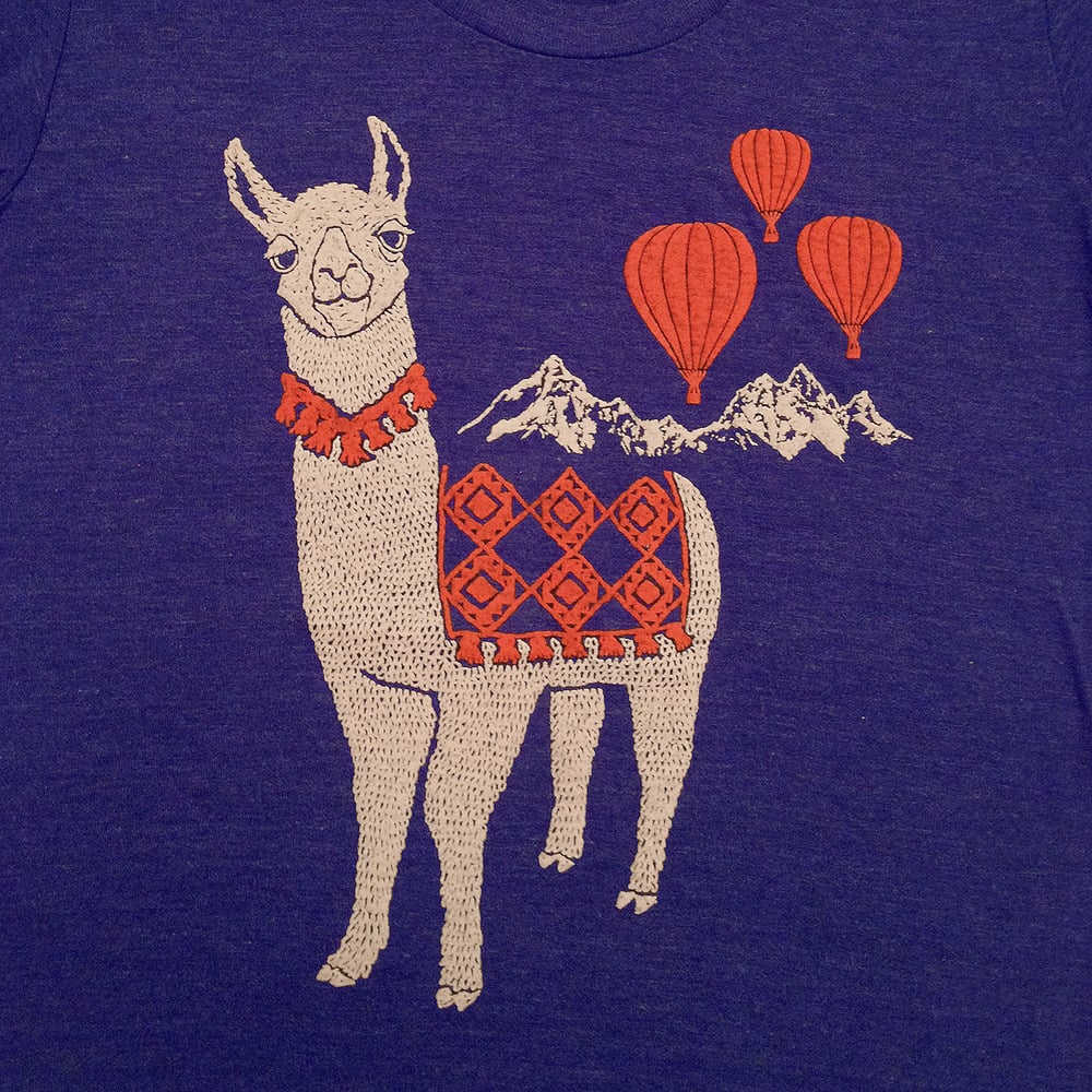 Girls Embroidered Llama Pocket Top - Little Llamas