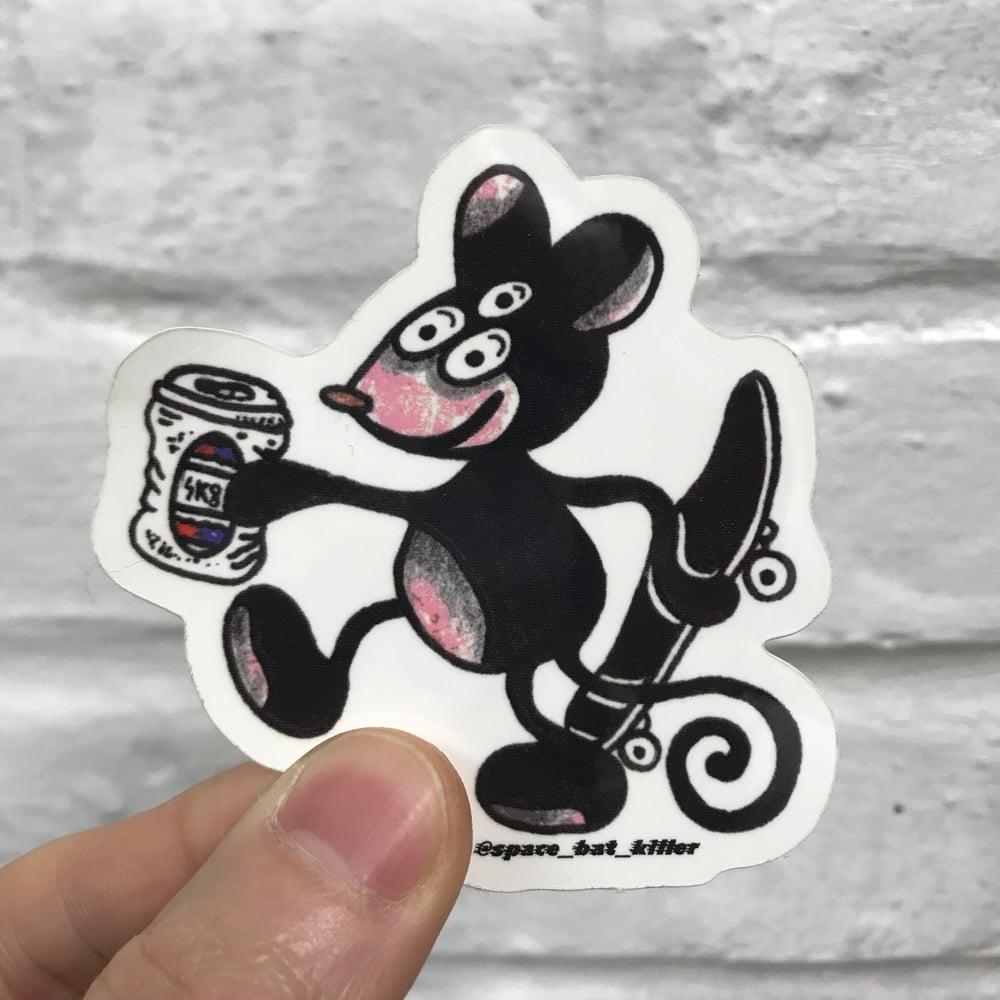 Image of BEER MOUSE STICKER