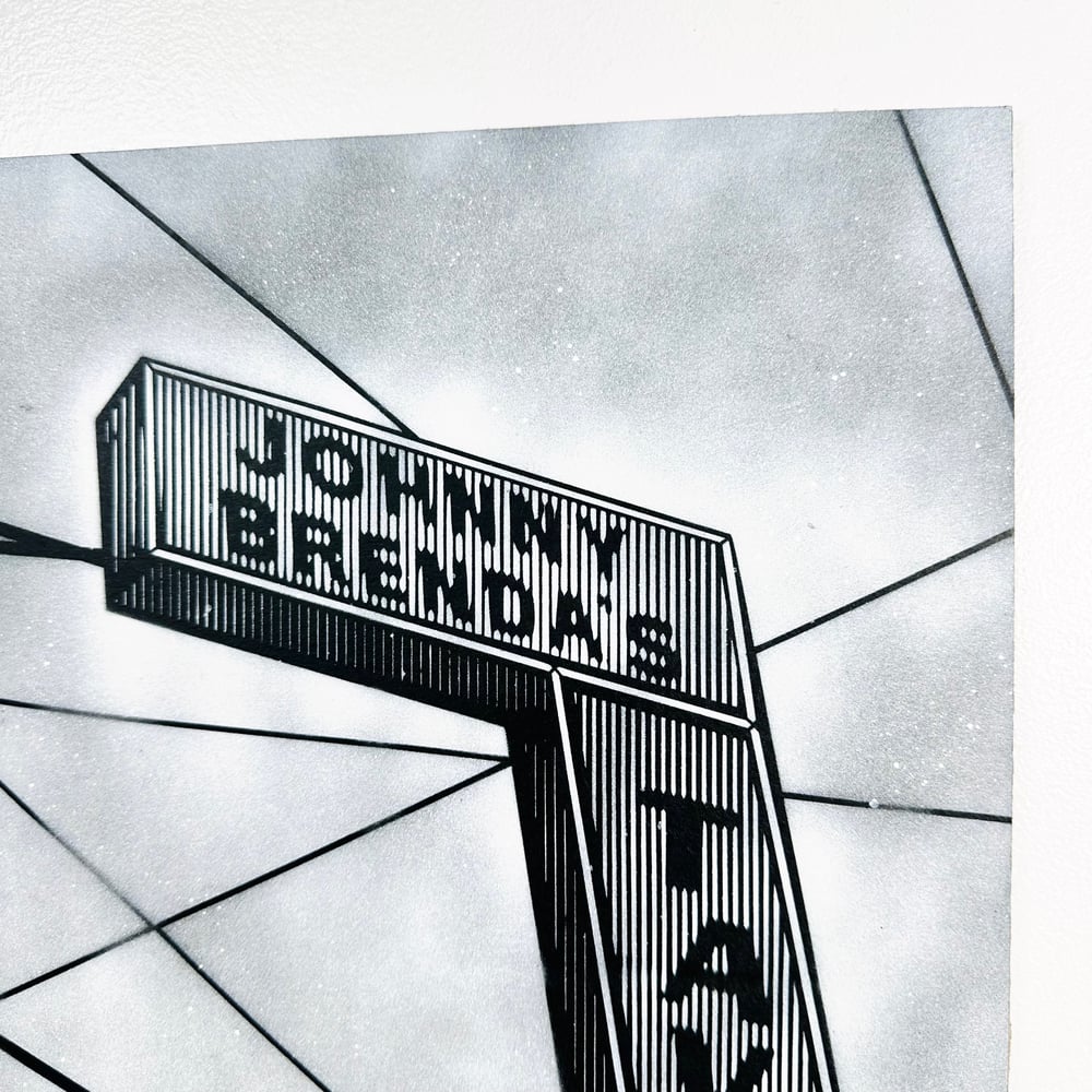 “Johnny Brenda’s” Painted Cardboard