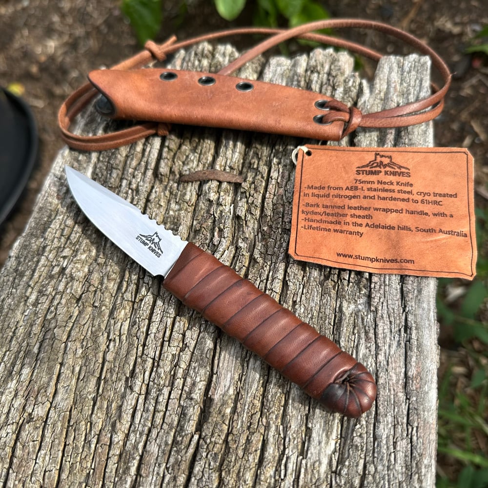 Image of 75mm Neck Knife  leather AEB-L