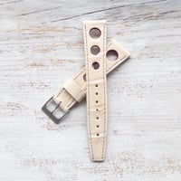 Image 4 of 20mm Corfam Style Alligator Strap In Natural copy